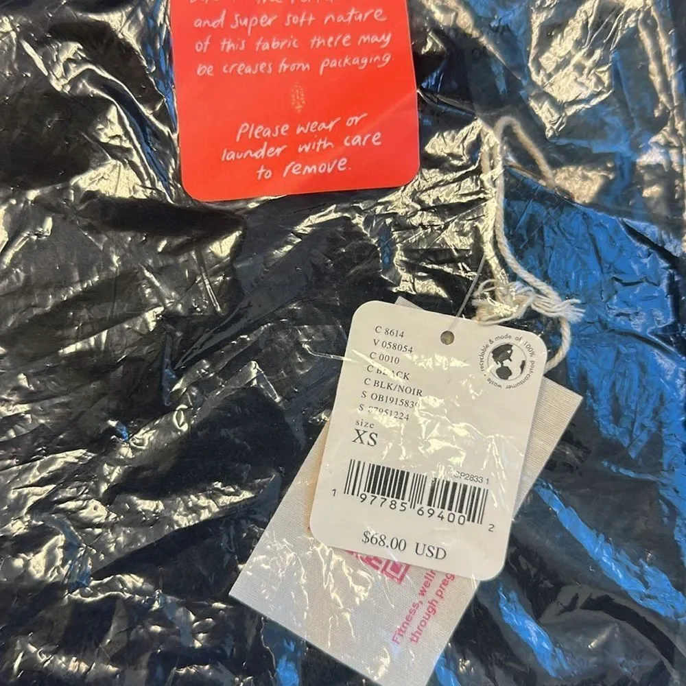 NWT FP Movement x Hatch Never Better Square Neck Bra Black Size XS